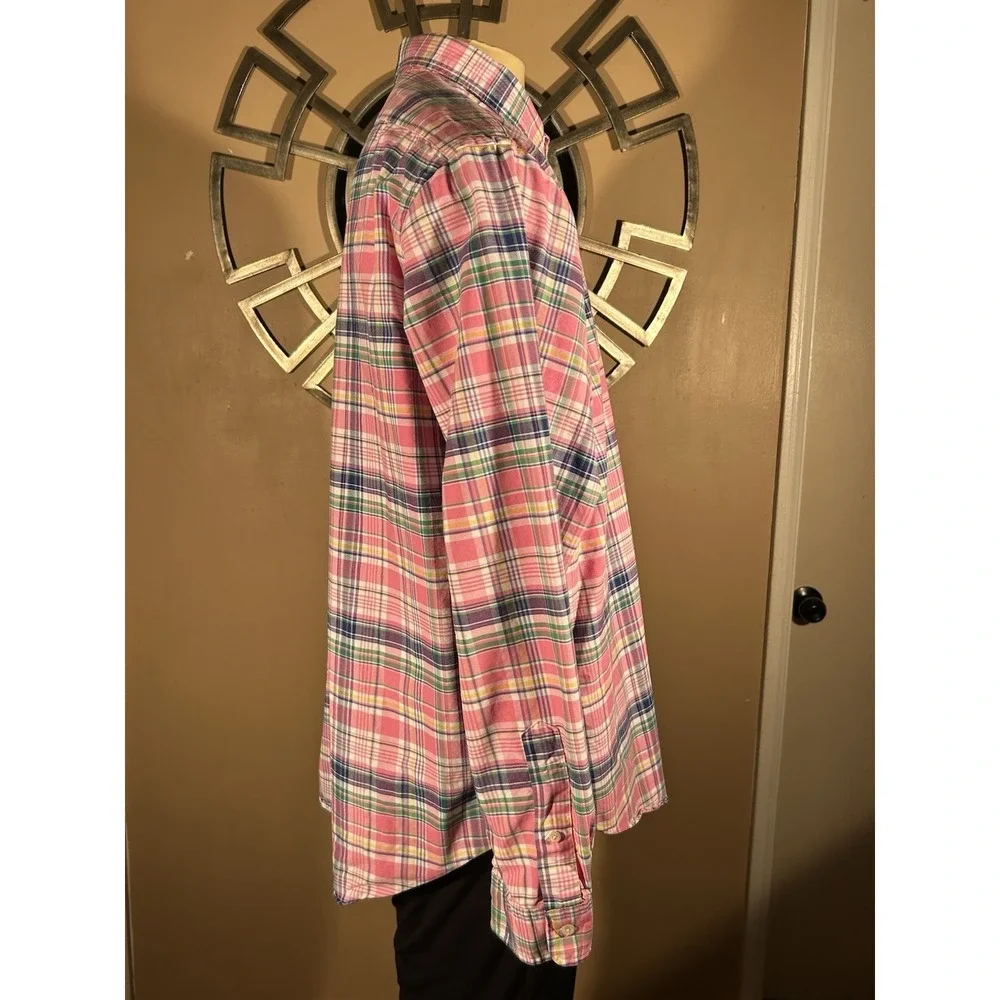 Ralph Lauren Long Sleeve Shirt Pink Multi‎ Colored Plaid XXL